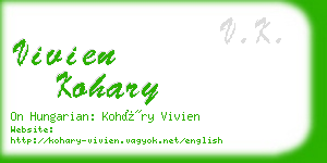 vivien kohary business card